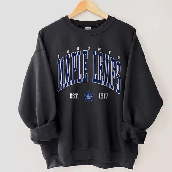 Toronto Maple Leafs Sweatshirt, Vintage Style Toronto Hockey Crewneck 1917 - Picture 1 of 2